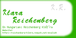 klara reichenberg business card